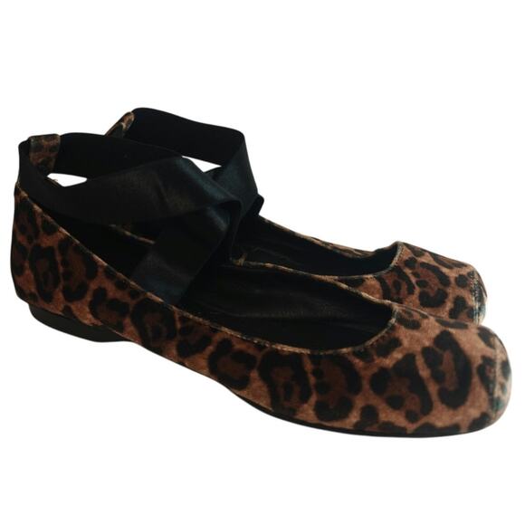 y2k Leopard Jessica Simpson ballet flats sz 37 - Picture 1 of 7